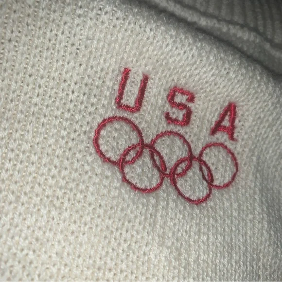 Vintage American Flag USA Olympics Knit Sweater Stars And Stripes - Picture 6 of 12